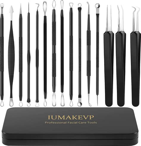 Blackhead Remover Tool Kit Iumakevp 15 Pcs Professional Stainless