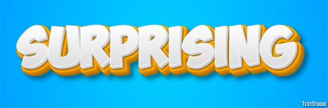 surprising text effect  logo design word