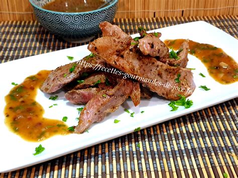 Aiguillettes de canard poêlées sauce échalotes épicée Recettes