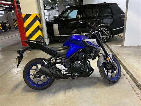Купить б у Yamaha MT 03 инжектор 6 передач в Санкт Петербурге синий naked bike 2021 года на
