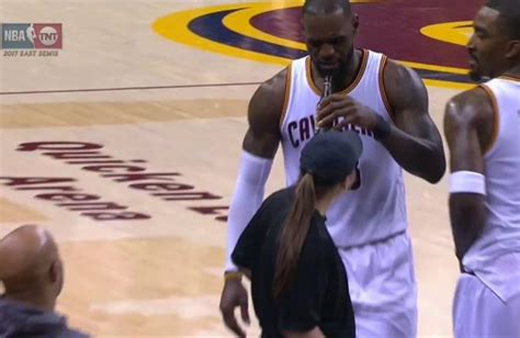 Video Lebron James Pretends To Take Swig Of Beer After Getting Fouled