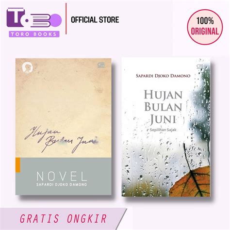 jual buku hujan bulan juni sebuah  sapardi djoko damono shopee