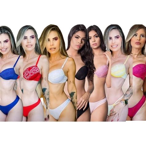 Kit Conjuntos De Lingerie Rendados Bojo Cores Variadas Shopee Brasil