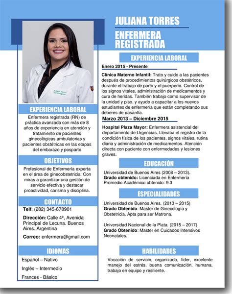 Como Hacer Un Resume Profesional De Enfermeria Modelo Curriculum Vitae My Xxx Hot Girl