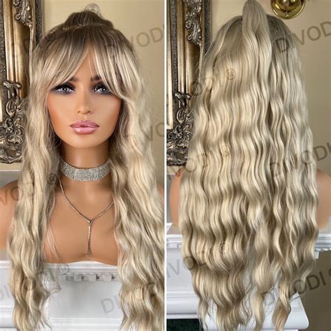 Ash Blonde Wigs Etsy