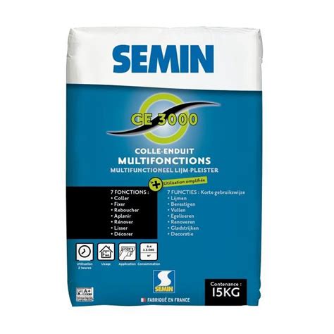 Enduit Multifonctions CE 3000 Semin pour Coller, Fixer, Reboucher ...