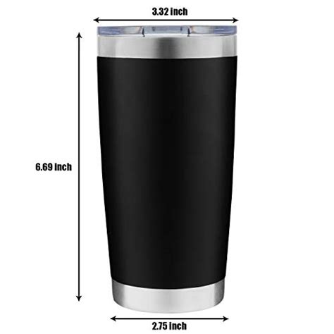 Tdyddyu 8 Pack 20 Oz Double Wall Stainless Steel Vacuum Insulated Tumbler Coffee Travel Mug With