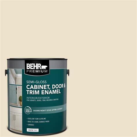 BEHR PREMIUM 1 Gal PPU7 15 Ivory Lace Semi Gloss Enamel Interior