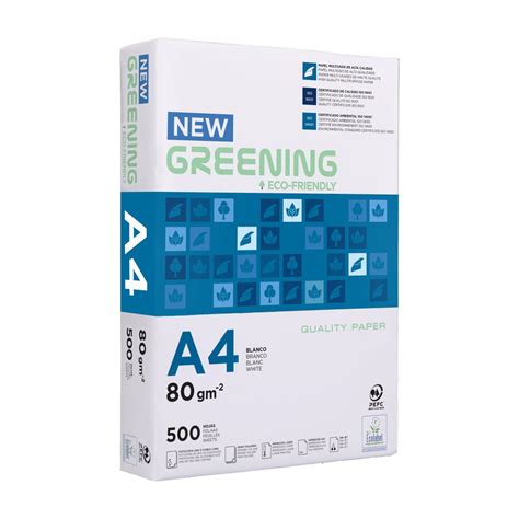 Comprar Paquete 500 Hojas Papel Fotocopiadora A4 80 Gramos Greening