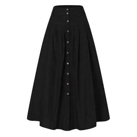 Zhizaihu Women Plus Size Jean Skirts Denim High Waist A Line Skirts