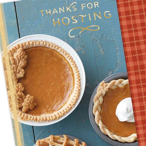 Pies Thanks For Hosting Thanksgiving Card Greeting Cards Hallmark