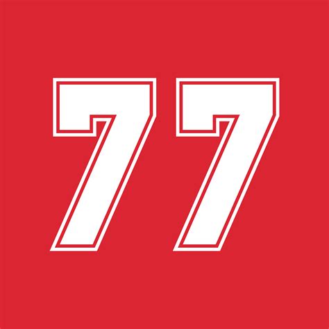 Basketball and Baseball Sport Numbers 77 23744270 Vector Art at Vecteezy