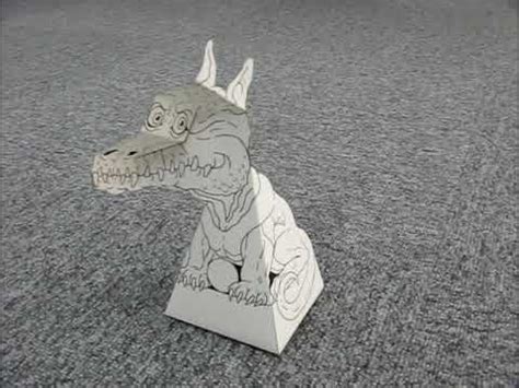 White Dragon Paper Illusion --- 白いドラゴンの錯視ペーパークラフト - YouTube