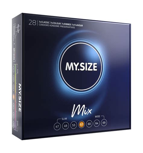 MY SIZE MIX Condoms 57 mm 28 pieces на ХИТ цена Dildo bg