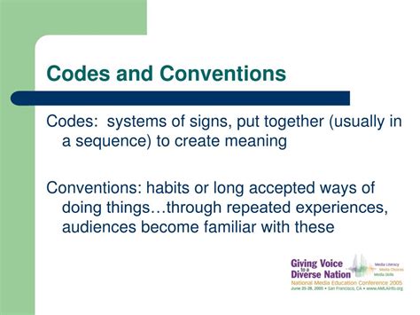 Ppt Codes And Conventions Powerpoint Presentation Id240599
