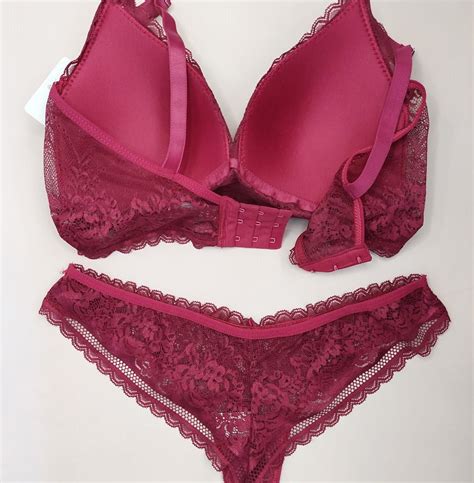 Lingerie Conjunto De Suti E Calcinha Renda Vinho Bojo Sem Aro Viva Diva Lingeries
