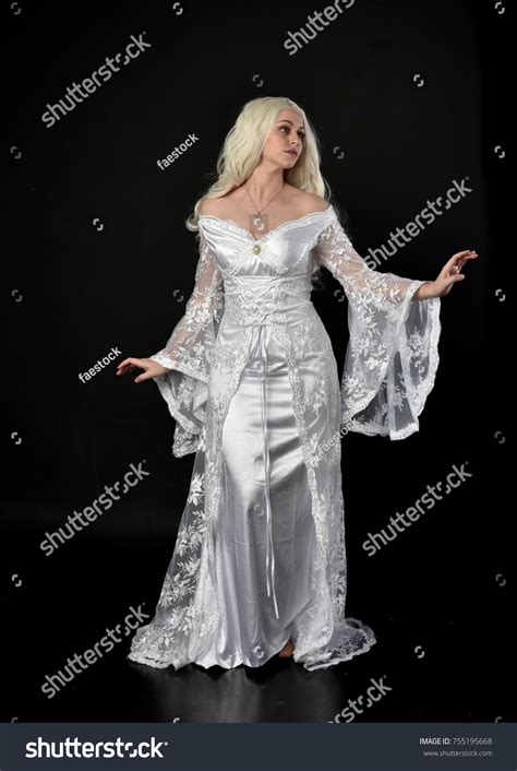 Full Length Portrait Blonde Lady Wearing Stock Photo 755195668 Shutterstock