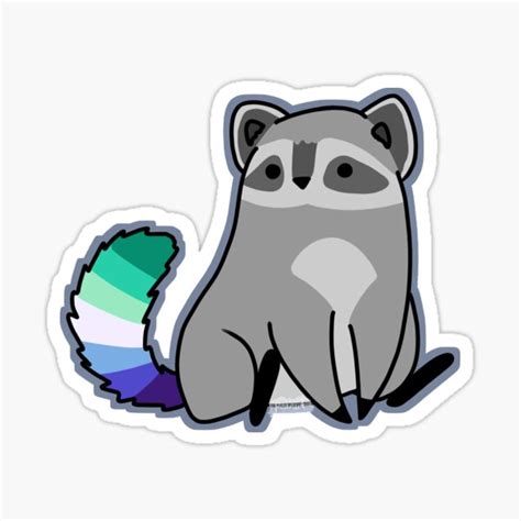 Gay Pride Raccoon Sticker By WateredxPeanuts Redbubble