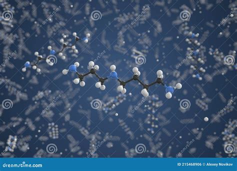 Spermidine Molecule Molecular Structures Polyamine 3d Model