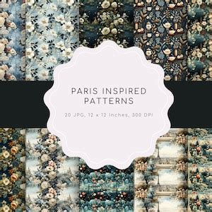 Paris Parisian Inspired Patterns Fabric Papers Wallpapers