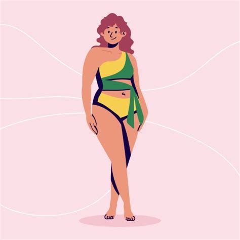 Cartoon Isolated Girl In Bikini Royalty Free Vector Image