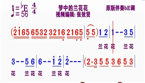 【张效贤爱音乐】原版伴奏be《梦中的兰花花》动态简谱 超过2万粉丝7千作品在等你音乐视频 免费在线观看 爱奇艺