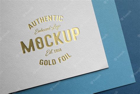 Premium Psd Gold Foil Stamping Logo Mockup
