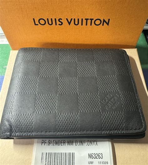 Louis Vuitton Damier Leather Onyx Men S Authentic LV Graphite Bi Fold