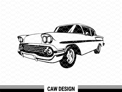 1958 Chevrolet Vector Art Chevy Svg Vectorency