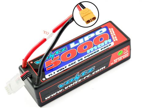 Voltz 5000mah 3s 111v 50c Hard Case Lipo Rc Car Battery Wxt90