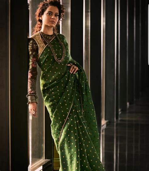 Dark Green Saree With Golden Border A Combination For Your D Day