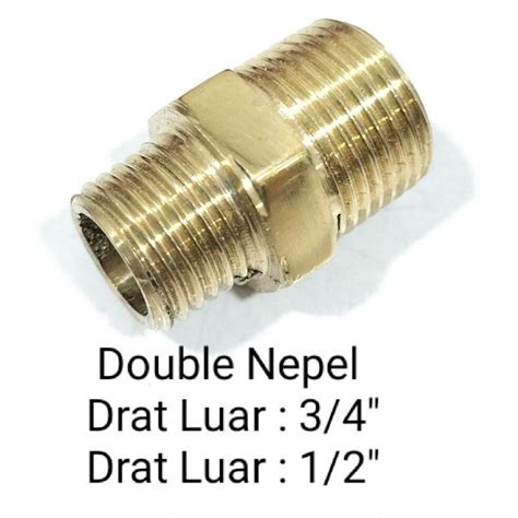 Jual Dobel Nepel X Drat Luar Brass Fitting Double Nipple