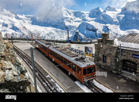 Gornergrat Railway Zermatt Stock Photo Alamy
