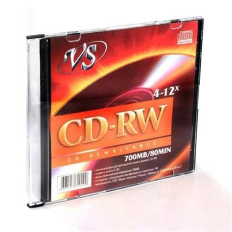 Диск CD-RW VS 4-12-x Slim/5 купить по цене 166,27₽, описание ...