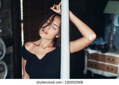 Portrait Sexy Sensual Brunette Girl Natural Stock Photo Shutterstock