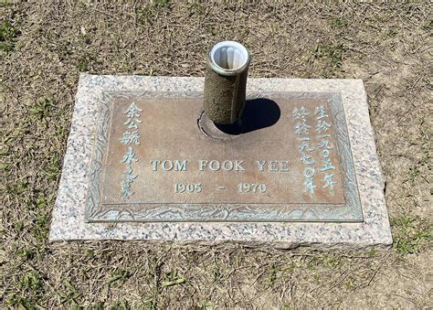 Tom Fook Yee 1905 1970 Find A Grave Memorial