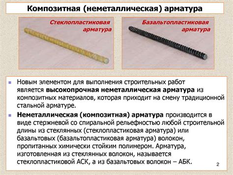 Арматура неметаллическая - презентация онлайн