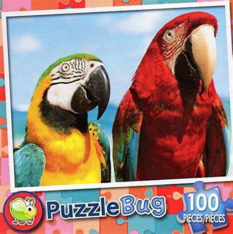 Colorful Parrots Puzzlebug 100 Piece Jigsaw Puzzle
