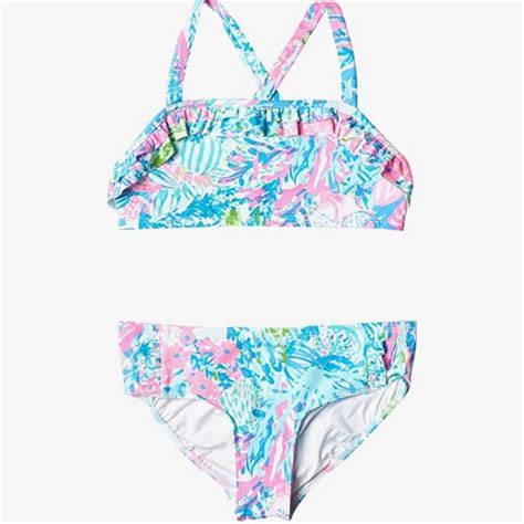 Lilly Pulitzer Swim Lilly Pulitzer Upf Girls Caia Bikini Fished My Wish Size Like New