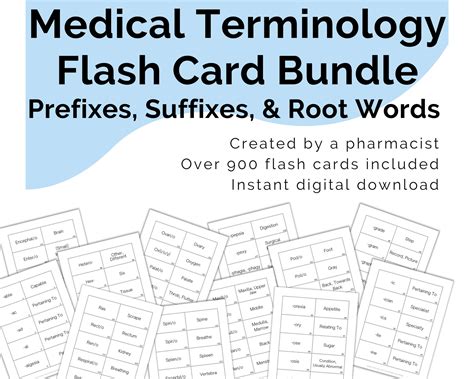Buy Medical Terminology Printable Digital Download Bundle Root