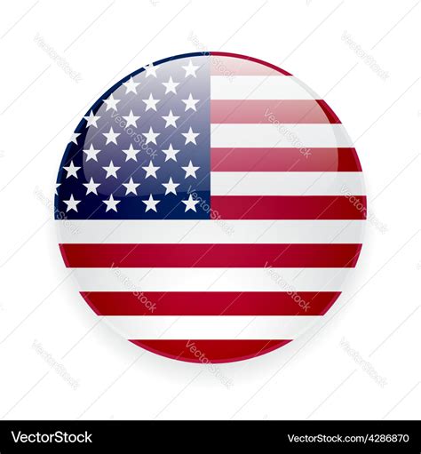 Round icon with flag of the usa Royalty Free Vector Image