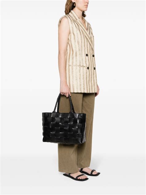 DRAGON DIFFUSION Japan Interwoven Leather Tote Bag | Black | FARFETCH UK