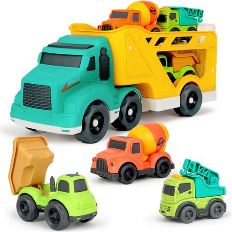 Gdbaqan Toddler Toys Trucks For 2 3 4 Year Old Boy Kids Toy Cars With