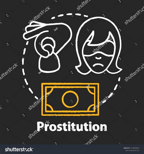 Prostitution Chalk Concept Icon Sex Trafficking Stock Vector Royalty Free