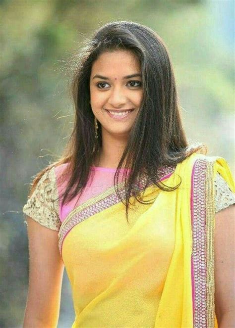 Keerthi Suresh Looking Beautiful In Saree Beautiful Indian Actress