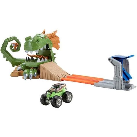 Hot Wheels Monster Jam Drag N Arena Ataque Playset Env O Gratis