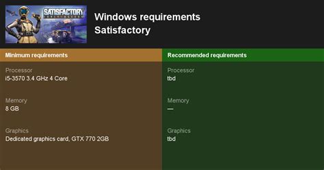 Satisfactory System Requirements — Can I Run Satisfactory On My Pc