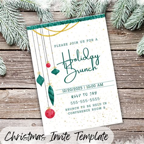 Christmas Office Party Invitation Christmas Dinner - Etsy