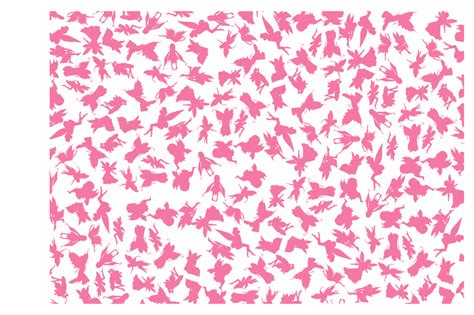 Pink Fairy Silhouette Pattern Background 34051108 Png