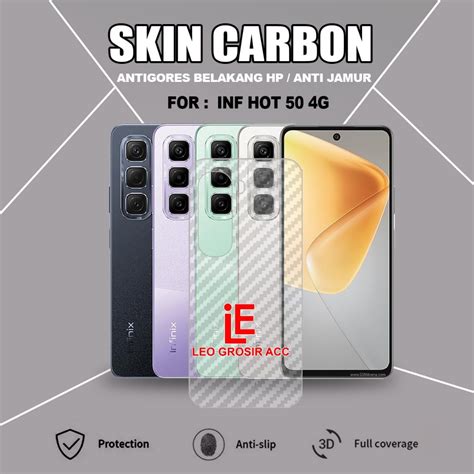 Jual INFINIX HOT 50 4G SKIN CARBON ANTI JAMUR ANTIGORES BELAKANG GARSKIN INFINIX HOT 50 4G SCB1
